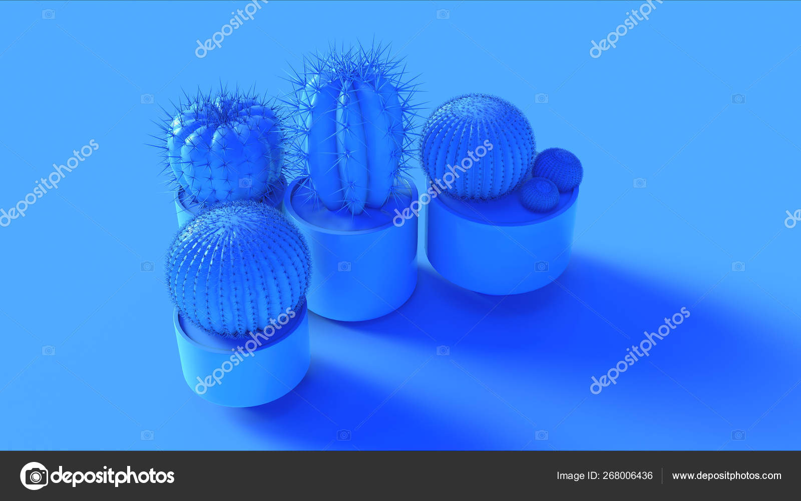 Plantas Cactus Azules Render Illustration — Foto de stock © 80sChild ...