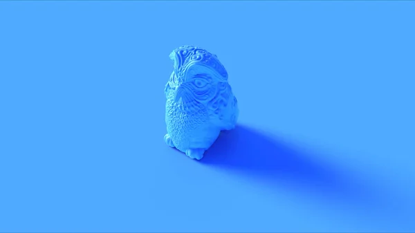 Голубая Сова Греческая Богиня Афины Легендарная Сова Бубо Иллюстрация Рендеринг — стоковое фото