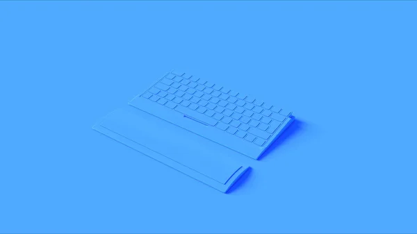 ブルースリムキーボードとアームレスト3Dイラスト3Dレンダリング — ストック写真