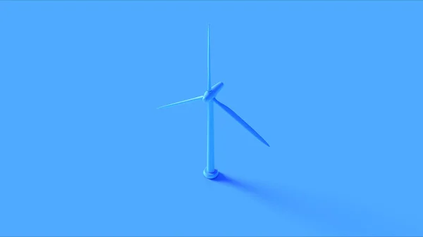 Blauwe Wind Turbine Illustratie — Stockfoto