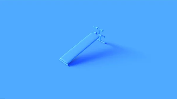 Синій Кутовий Сидіти Лавці Ілюстрації Рендеринга — стокове фото