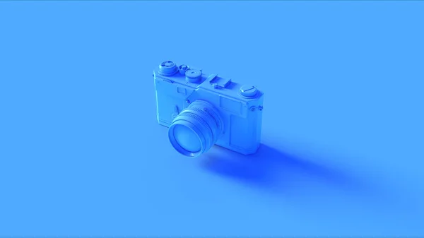 蓝色复古相机 — 图库照片