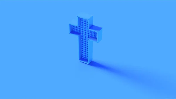 Blue Modern Christian Cross Concept Illustration — Photo