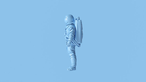 Blue Spaceman Astronaut Cosmonaut 3d illustration 3d render