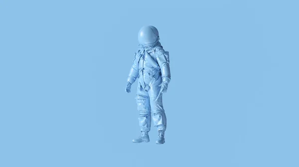 Niebieski Spaceman Astronauta Kosmonauta Ilustracja Render — Zdjęcie stockowe