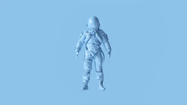 Blue Spaceman Astronaut Cosmonaut Illustration Render — стоковое фото