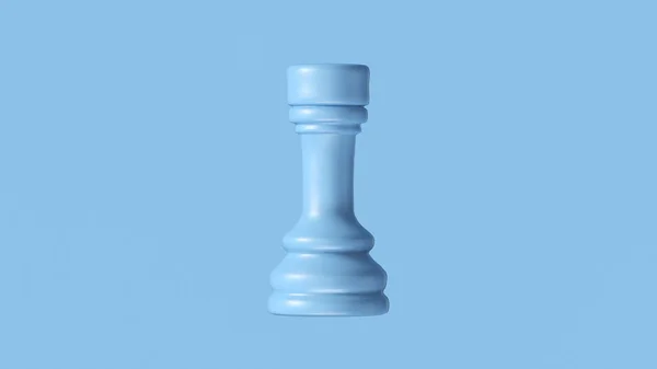 Blue Chess Rook Pièce Illustration Rendu — Photo