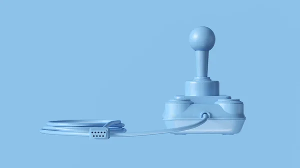 Niebieski Retro Joystick Ilustracja Render — Zdjęcie stockowe