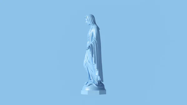 Statue Vierge Marie Mère Jésus Bleu Pâle Illustration Render — Photo