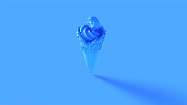 Crème Glacée Bleue Avec Saupoudrer Illustration — Photo