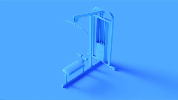Blue  Lats Pull Down Weight Machine 3d illustration