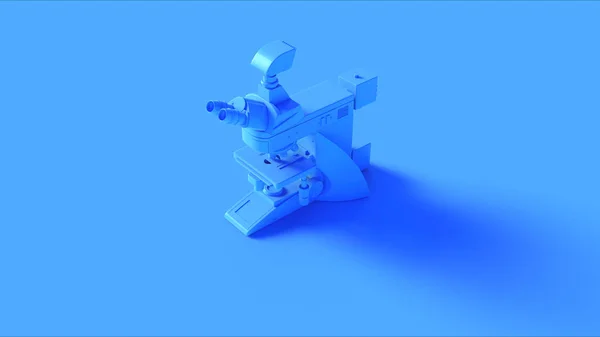 Microscope Numérique Moderne Bleu Illustration Rendu — Photo
