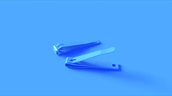 Blue Nail Clippers Illustration Render — Stock Photo, Image