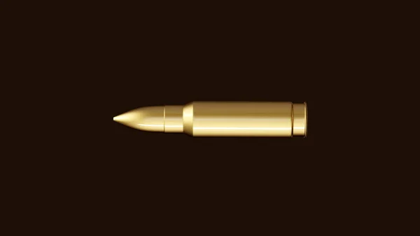 Rifle Oro Redondo Ilustración Renderizado — Foto de Stock