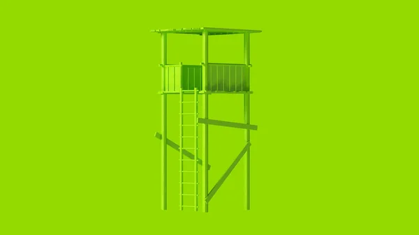Зелений Високий Дивитися Вежа Драбиною Ілюстрація — стокове фото