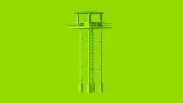 Зелений Високий Дивитися Вежа Драбиною Ілюстрація — стокове фото