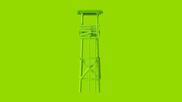 Torre Relógio Alto Verde Com Escada Ilustração — Fotografia de Stock