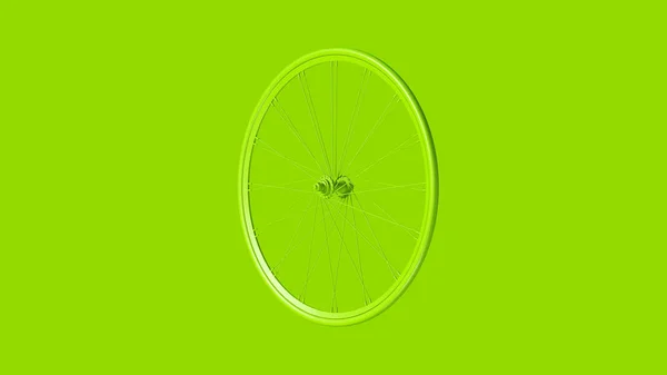 石灰绿色自行车车轮 — 图库照片