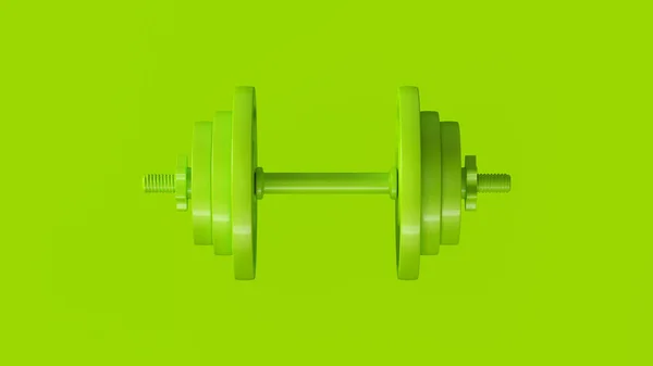 Groene Dumbbell Illustratie Rendering — Stockfoto