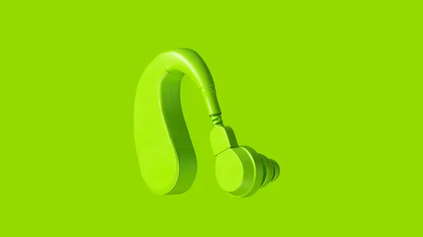 Green Ear Hearing Aid Illustration Render — Stock Photo, Image