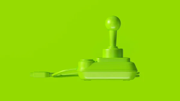 Yeşil Retro Joystick Illüstrasyon Render — Stok fotoğraf
