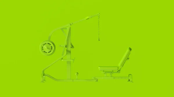 绿色坐式重量工作台 — 图库照片