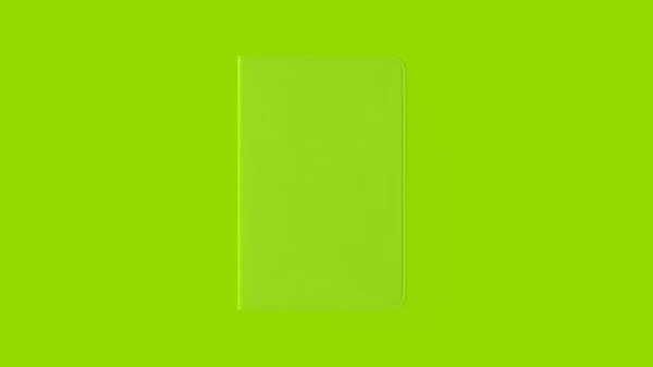 Лайм Зеленый Ноутбук Иллюстрация Рендеринга — стоковое фото