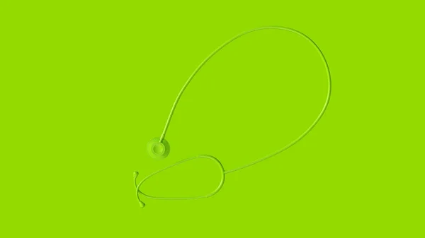 Yeşil Stetoskop Illüstrasyon Render — Stok fotoğraf