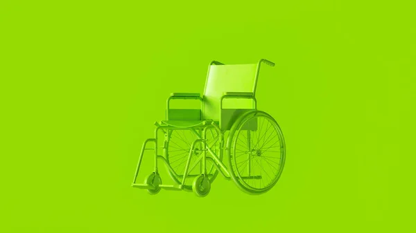 Grüne Krankenhaus Rollstuhl Illustration Rendering — Stockfoto