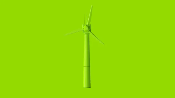 Grüne Windturbine Eine Illustration — Stockfoto