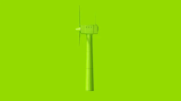 Turbina Vento Verde Uma Ilustração — Fotografia de Stock