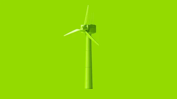 Grüne Windturbine Eine Illustration — Stockfoto