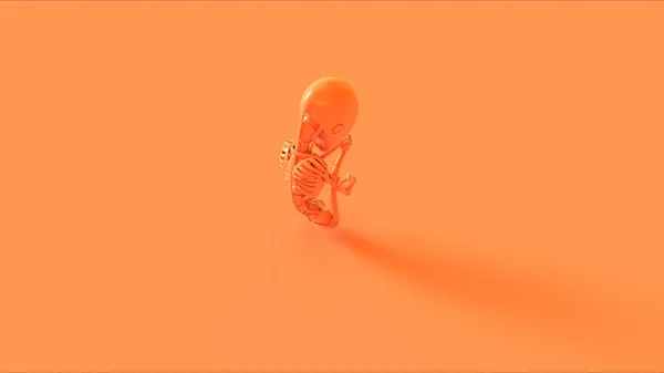 Orange Futuristisk Artificiell Intelligens Embryo Baby Illustration Render — Stockfoto