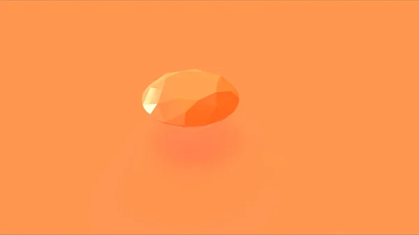 ラージ オレンジ ダイヤモンド イラスト レンダー — ストック写真