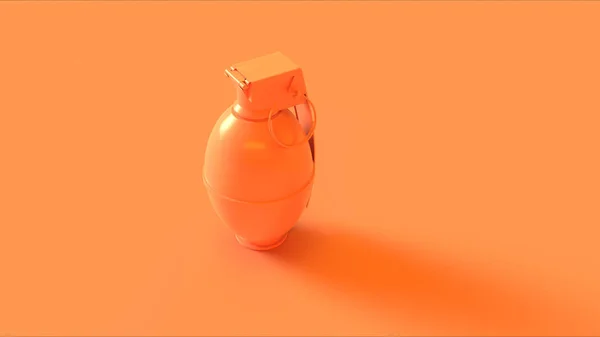 オレンジグレネード3Dイラスト3Dレンダー — ストック写真