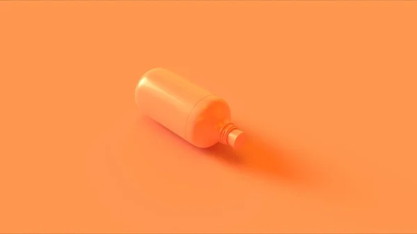 Orangefarbene Vintage Medizinflasche Mit Korkstop Illustration — Stockfoto
