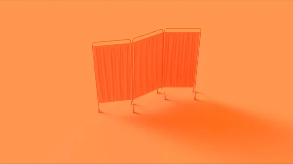 Laranja Hospital Privacidade Folding Screen Ilustração Renderização — Fotografia de Stock