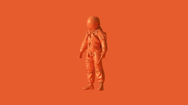 Πορτοκαλί Εξωγήινος Αστροναύτης Κοσμοναύτης Απεικόνιση Απόδοση — Φωτογραφία Αρχείου