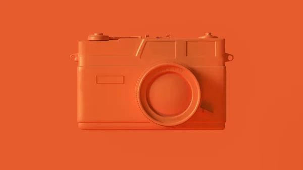 Laranja Vintage Camera Ilustração Render — Fotografia de Stock