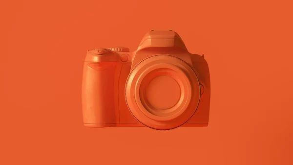 Pomarańczowy Cyfrowy Dlsr Aparat Fotograficzny Ilustracja Render — Zdjęcie stockowe