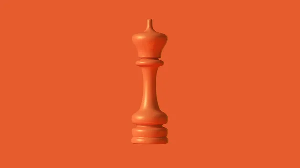 Oranje Schaken King Piece Illustratie Rendering — Stockfoto