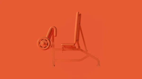 Oranje Krul Gewicht Bench Illustratie Rendering — Stockfoto