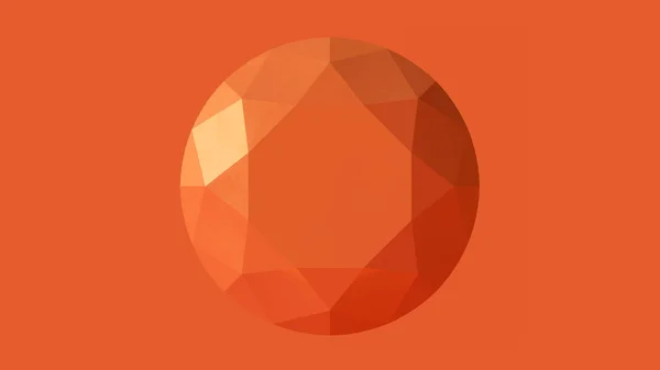 Großer Orangefarbener Diamant Illustration Render — Stockfoto