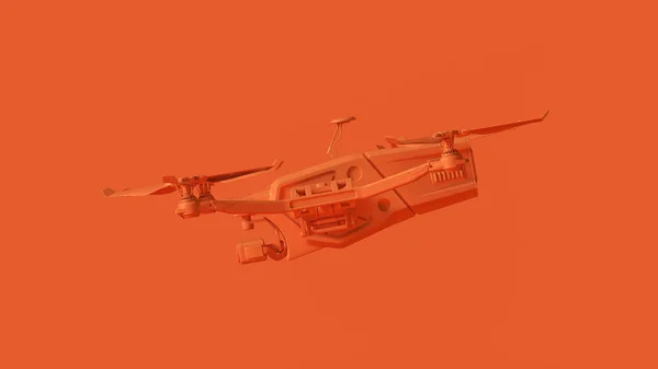 Orange Obemannade Antenn Fordon Drone Illustration Render — Stockfoto