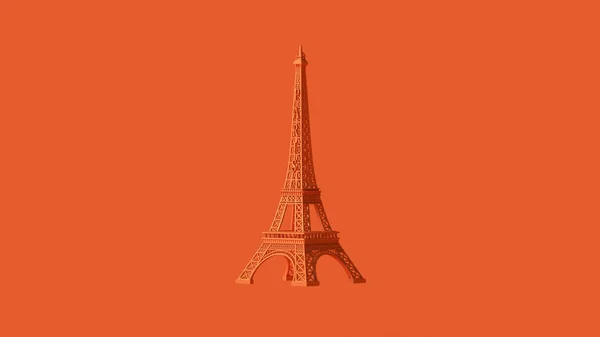 Orange Eiffel Tower Illustration Render — Stock Photo, Image