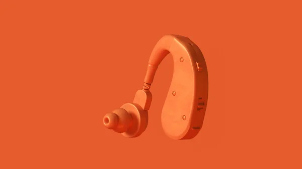 耳の補聴器の背後にあるオレンジ イラスト レンダリング — ストック写真