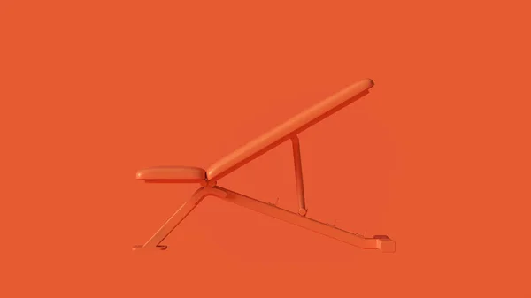 Oranje Incline Workout Bench Illustratie Rendering — Stockfoto