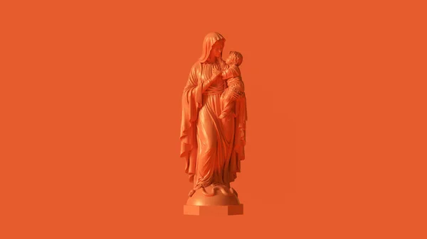 Orange Maria Eine Kinderstatue Illustration Render — Stockfoto