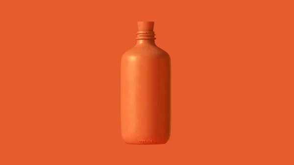 Orange Vintage Medicine Bottle with a Cork Stop 3d illustration