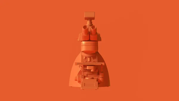 Illustrazione Moderna Arancione Del Microscopio Digitale Rendering — Foto Stock